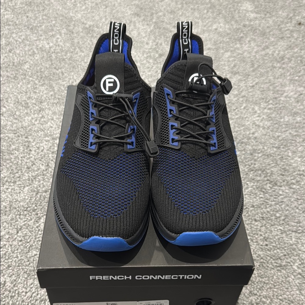 French Connection Black and Blue Sneakers